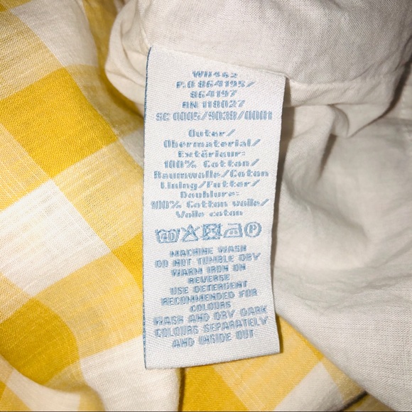 Boden Yellow & White Checkered Tunic Dress - Picture 4 of 4